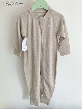Nest Designs 18-24 Months Toddler Warm Taupe Zip Sleeper Footies Fall Cozy